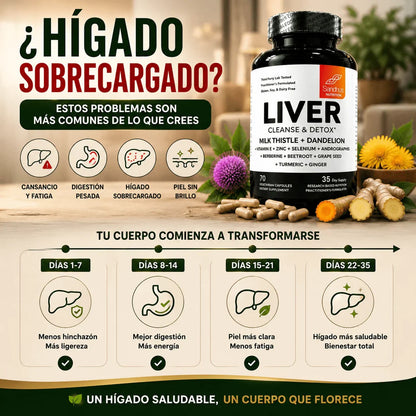 Apoya la Salud de tu Hígado y Cuida tu Bienestar Cada Día 🇺🇸 Producto 100% Americano