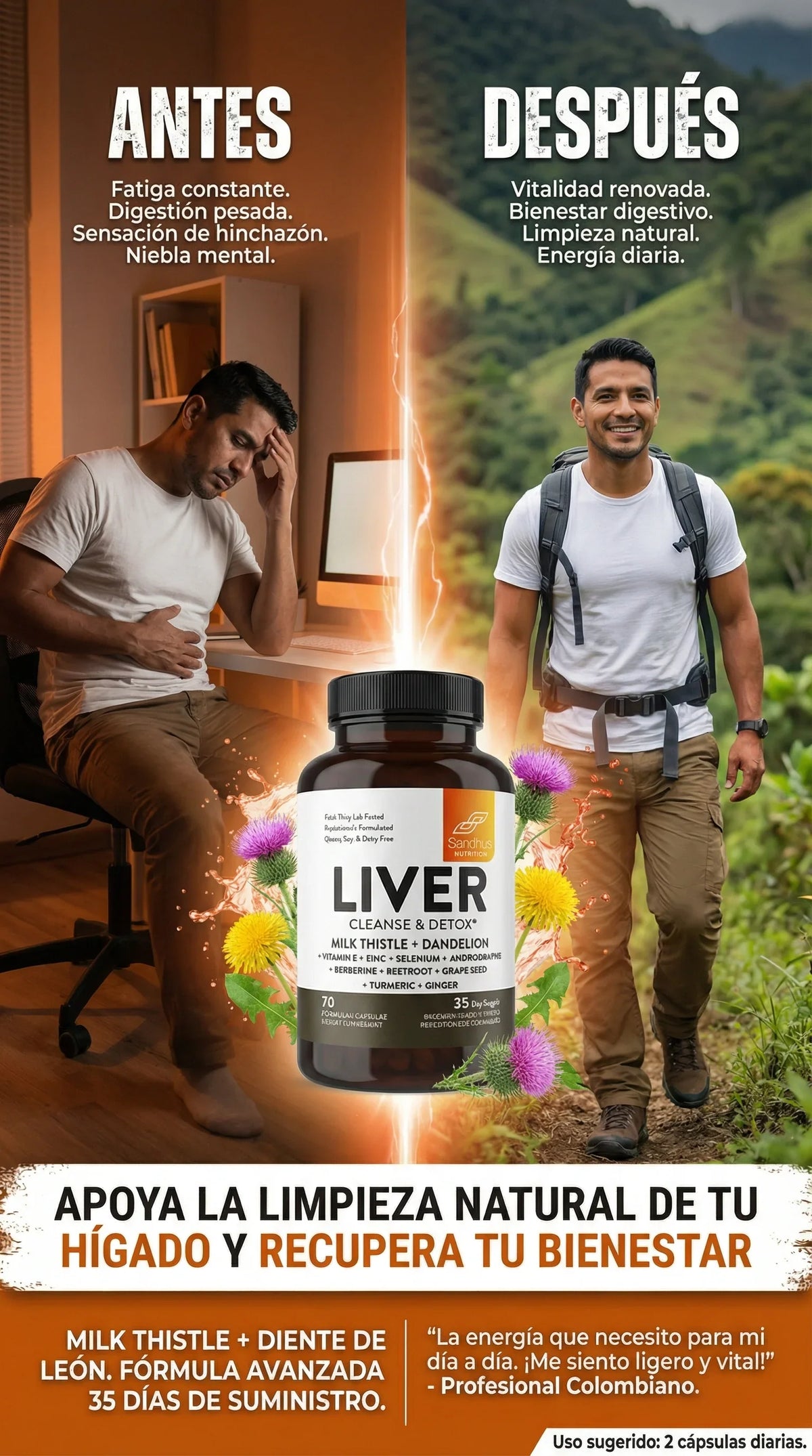 Apoya la Salud de tu Hígado y Cuida tu Bienestar Cada Día 🇺🇸 Producto 100% Americano